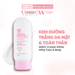 Kem body dưỡng trắng Wskin Crystal White Milky Face & Body