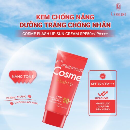 kem chống nắng cosme flashup sun cream